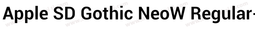 Apple SD Gothic NeoW Regular字体转换